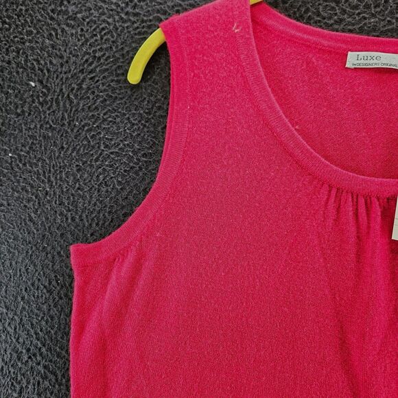 NWT Luxe 360 Womens Tank Top Red Size XL 100% Acrylic Pullover Sleeveless - Picture 8 of 12